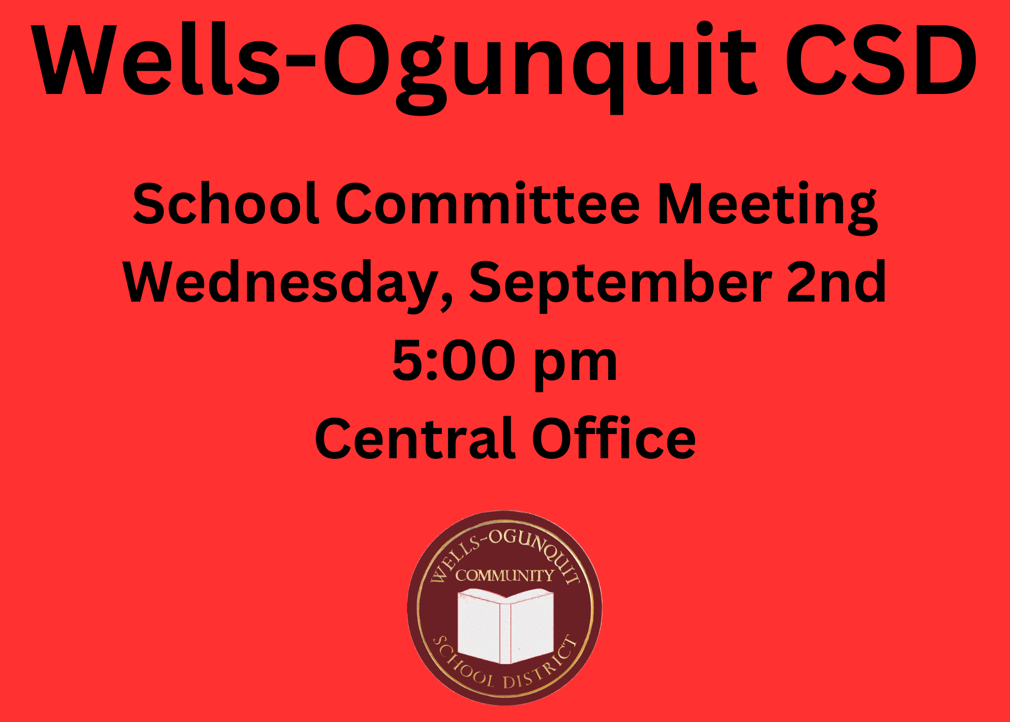 WOCSD School Committee Meeting September 26